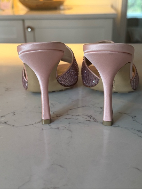 Bottega Veneta Pink Crystal Embellished Open-Toe Mules